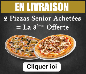 2 PIZZAS SENIOR ACHETEES = LA 3EME OFFERTE